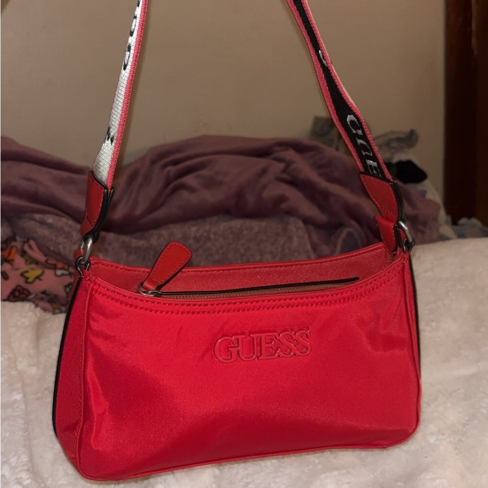 GUESS Bold Red Shoulder Bag